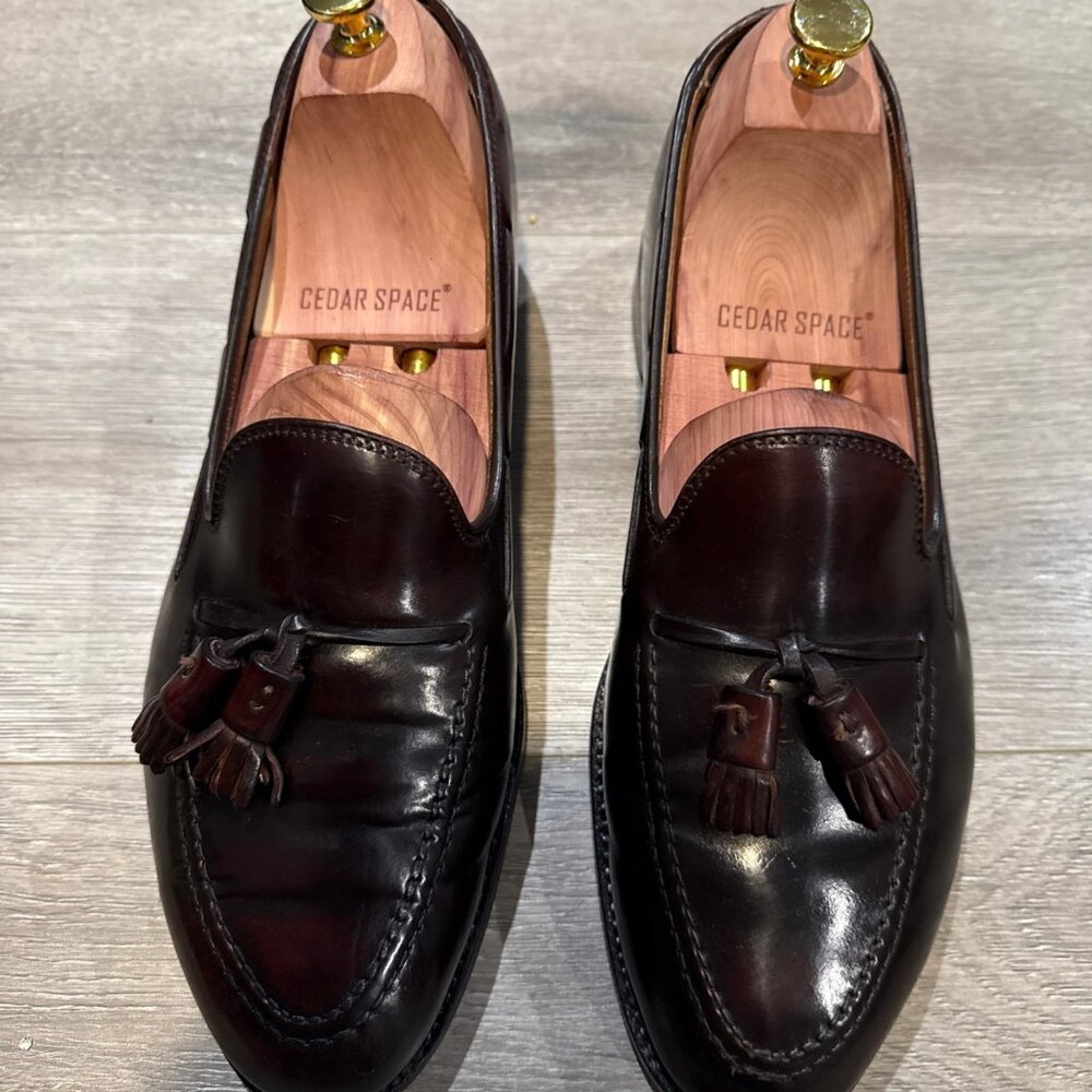 Alden Men's Burgundy Tassel Loafers